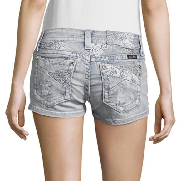 Miss Me Pants - Miss Me Faded Denim Short, Size 27 NWT